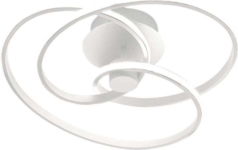 Gea Luce - Diva – LED-Deckenleuchte im modernen Design, 40 w, dimmbar – satiniertes weißes Aluminium, 3000 k warmes Lich...