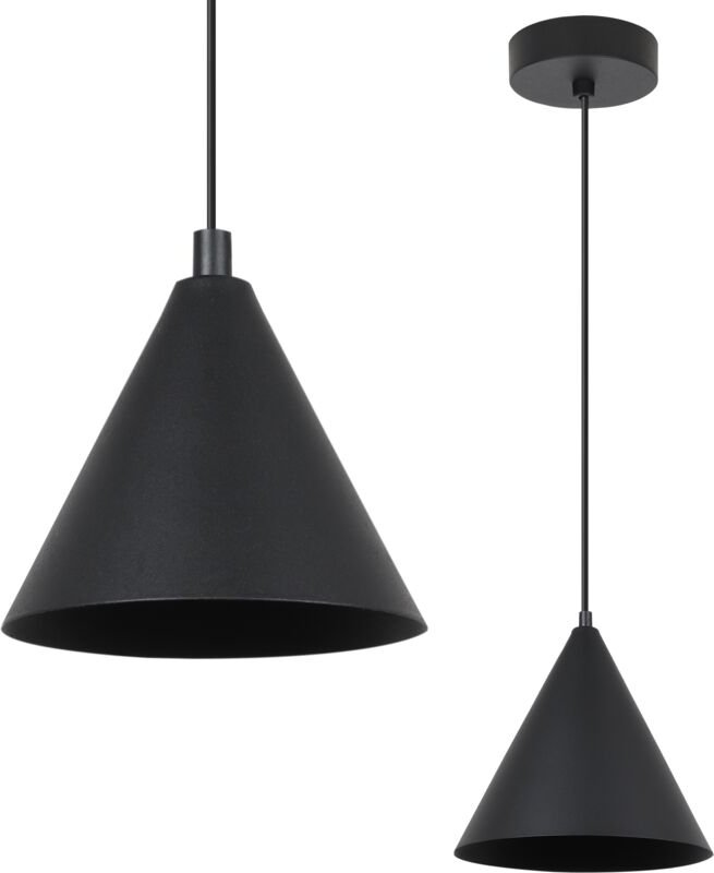 Soho Hängelampe Schwarz 1 Flach 14cm E14