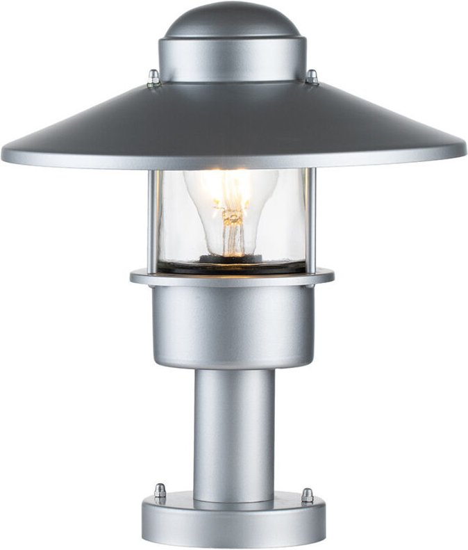 Thumbnail - Klampenborg Außen-Sockelleuchte Silber, IP44 - Elstead