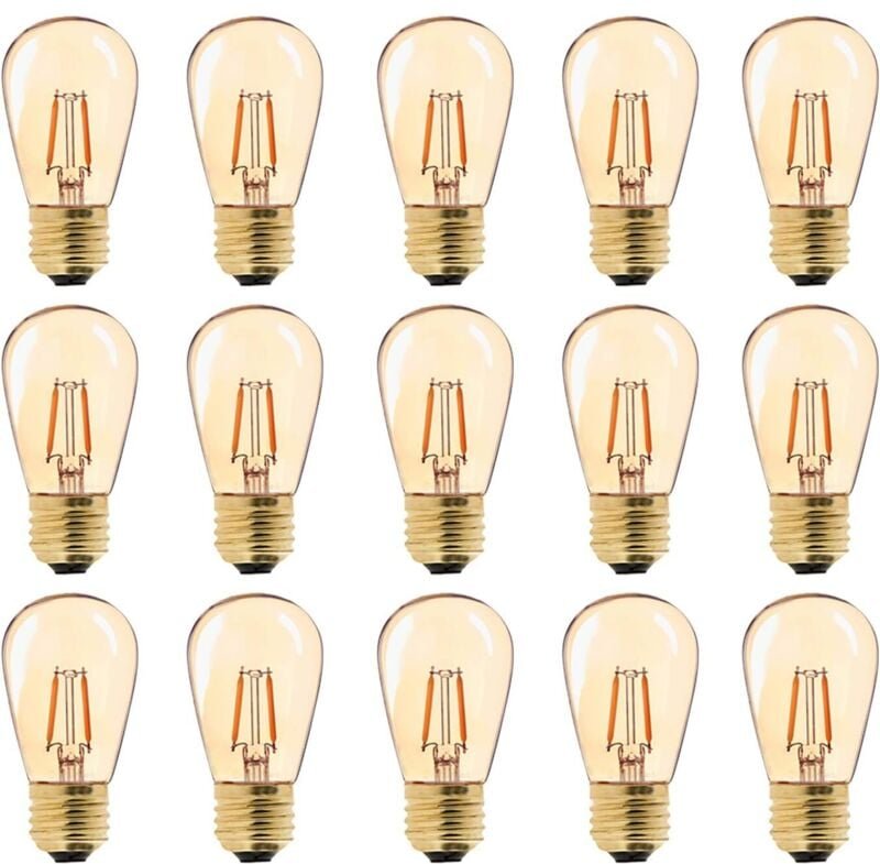 LED E27 Vintage Glühbirne, ST45 Einfach zu 1W = 10W Glühlampen, Super Warmweiß 2200K E27 Mittelsockel Nachttischlampe Gl...