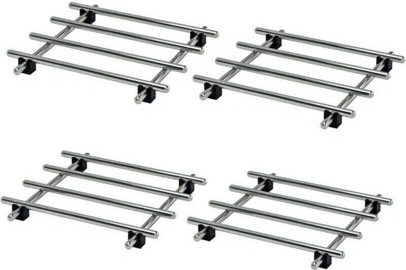 Confezione da 4 sottopentola in acciaio inossidabile, sottopentola in metallo leggero per pentole e padelle calde, per i...