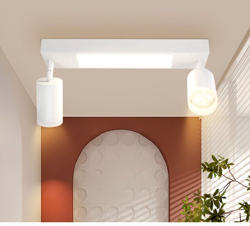 Deckenleuchte Led Deckenstrahler GU10 2 Flammig - Deckenlampe Weiß 3000k Warmweiß 20W Schlafzimmerlampe Schwenkbar 350° ...