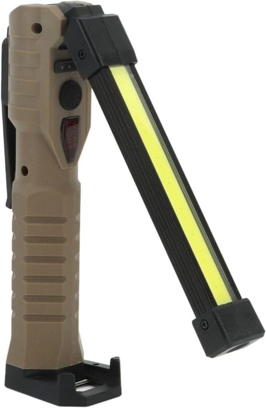 Wiederaufladbare COB-LED-Taschenlampe mit Aufhängehaken und Magnetfuß für Camping, Wandern und Notfälle