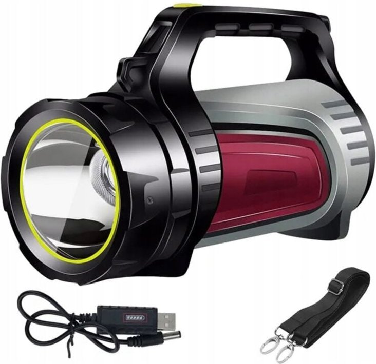 Leistungsstarke wiederaufladbare LED-Taschenlampen-Suchscheinwerfer-Powerbank