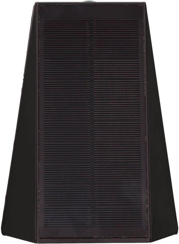 Solar-LED-Wandleuchte Jankia 2x2W 6500K Schwarz