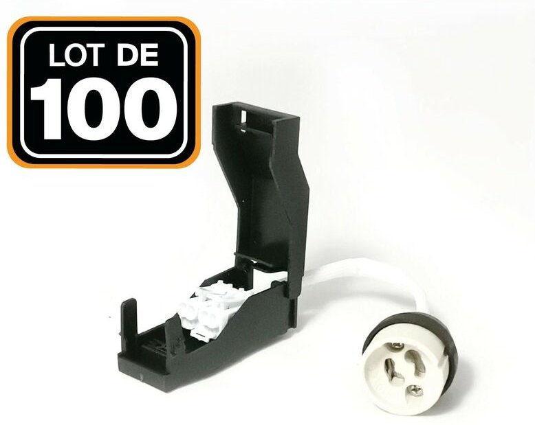 Europalamp - 100 Stück GU10 Keramikfassungen Automatisch 230V Klasse 2