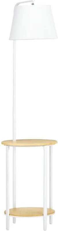 Stehleuchte, Standlampe mit 2 Ablagen, 40 w Stehlampe mit Lampenschirm aus Leinen, Standleuchte für Wohnzimmer, Schlafzi...