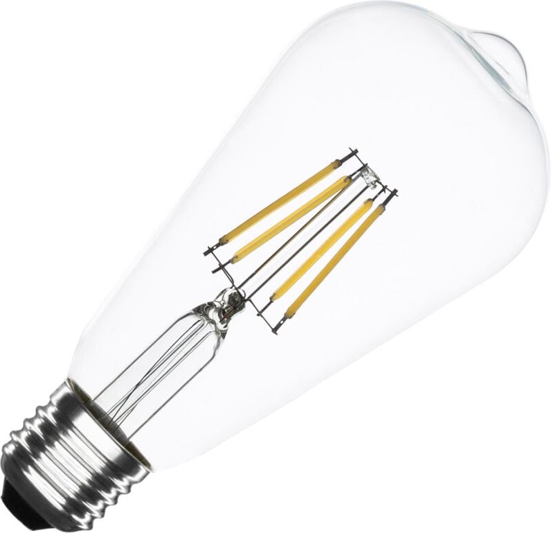LED-Glühbirne Filament E27 6W 720 lm Dimmbar ST64 No Flicker 2700K Warmweiß
