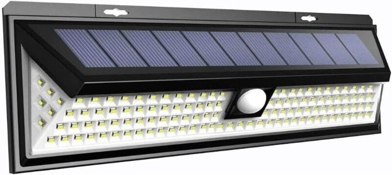 180 LED Solarleuchte für den Außenbereich mit Bewegungsmelder, IP65, 3 Beleuchtungsmodi, Solar-Sicherheits-LED-Flutlicht...