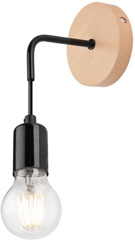 Lamkur Orazio Industrial Wandleuchte Schwarz, 1x E27