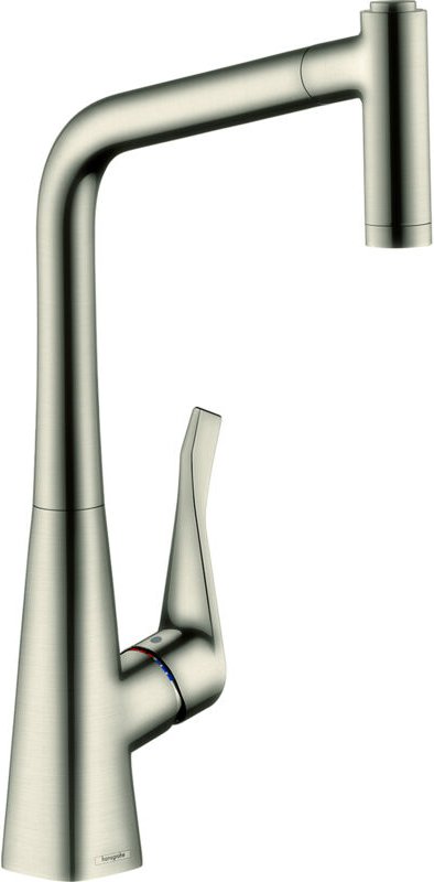 Metris M71 Küchenarmatur 31 14820800 Ausziehbrause, 2jet, Edelstahl-optik - Hansgrohe