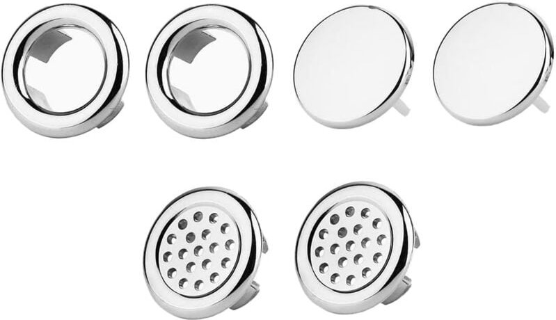 Lntyq - 6 Pièce Débordement D'Évier Anneau, Anneau de Débordement D'Évier, Couvercle de Trop-Plein, Anneau de Débordemen...