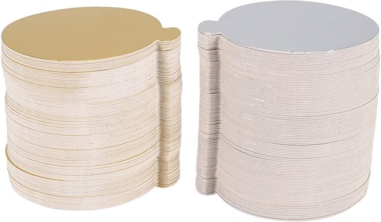 Tlily - 200 StüCke 3,5 Kuchenbretter, Mini Kuchenkarton, Rund, für Mousse, Cupcake, Kuchen, Dessert, Kuchendekoration, M...