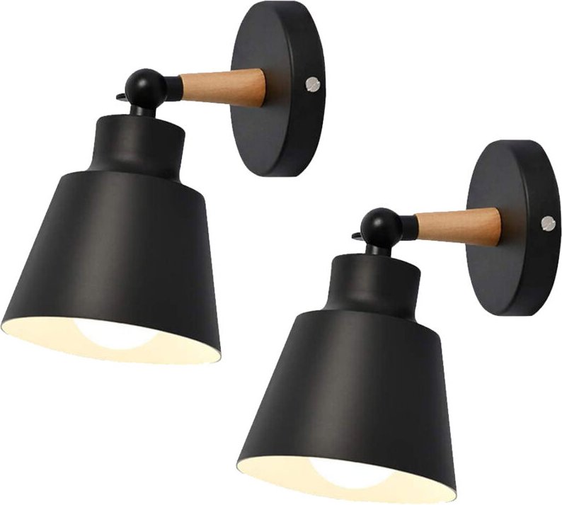 2X Moderne Industrielle Wandleuchte Metall Leuchten E27 Edison Vintage Retro Wandlampe für Cafe Bar Flur Loft Esszimmer ...