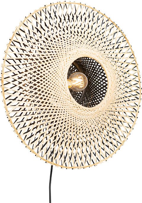Thumbnail - Orientalische Wandleuchte Rattan 50 cm mit Stecker - Rina