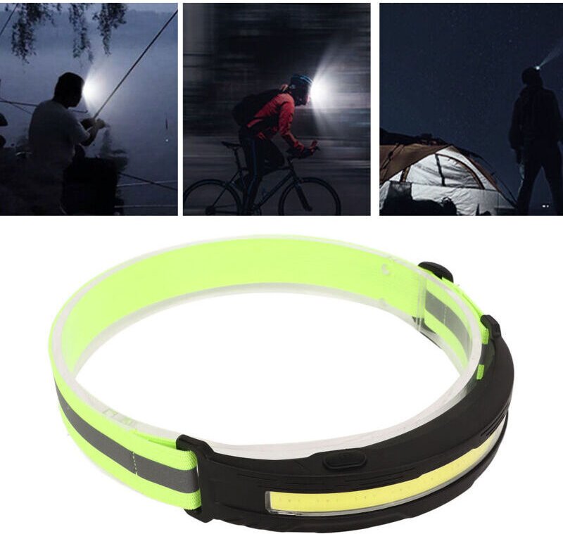 Professionelle, hochhelle COB-Stirnlampe mit 4 Beleuchtungsmodi, wasserdicht nach IPX4 und verstellbar, wiederaufladbar ...