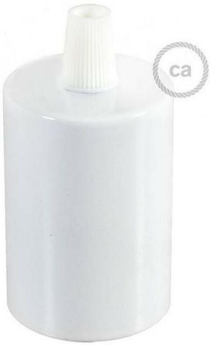 Creative Cables - Creative-cables italia kit fassung e27 zylindrisch metall poliert weiss kbm4011vb