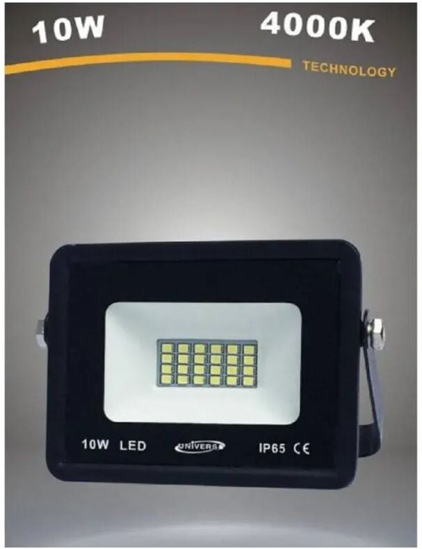 Trade Shop Traesio - Trade Shop - ultra slim led-scheinwerfer-projektor 4000K 6500K 3000K schwarzes gehäuse 10WATT F10W-...