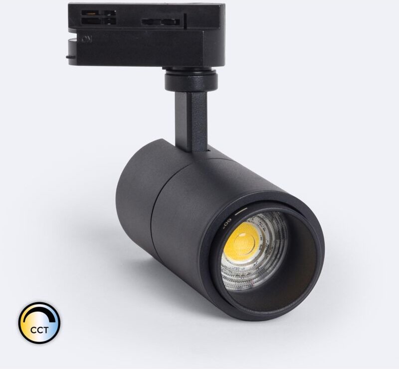 1-Phasenstromschiene LED-Strahler 10W Dimmbar cct Pulyx Multiwinkel 15-60º Schwarz