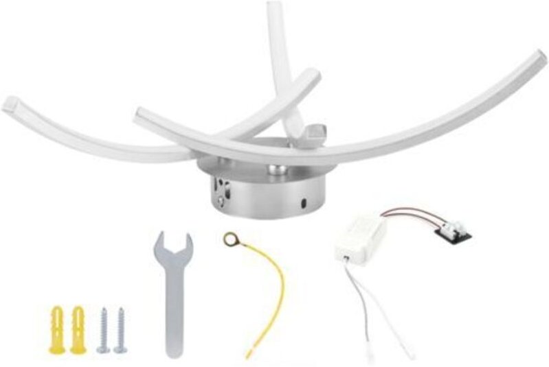 Innovative und moderne LED-Deckenleuchte, gebogener Lichtstreifen, Wohnzimmerdekoration, weißes Licht, AC85-265V