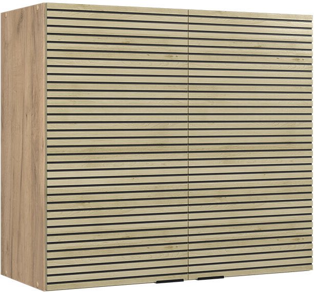 Thumbnail - Küchenschrank Glas Fame-Line, Eiche Paneel, 80 cm, Vicco