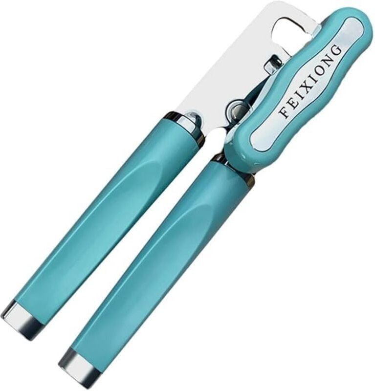 Klassischer Multifunktions-Dosenöffner und Flaschenöffner Einfach zu bedienen, Rasiermesser Sharp Edelstahl Schneidrad, ...