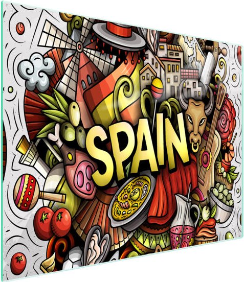 Glasschneidebrett 52x30 Farbe