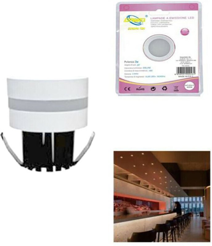 Miniledspotlight3wrundedeckeneinbaufeile4cmledwarmweiss3000k