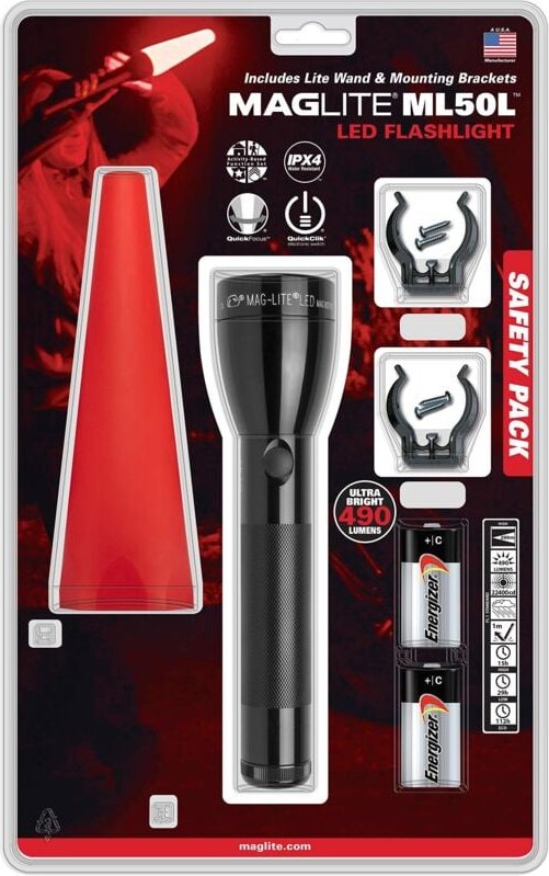 Mag-lite - Maglite Pack De Safety Ml50 Flashlight, unveredelt, schwarz, Einheitsgröße