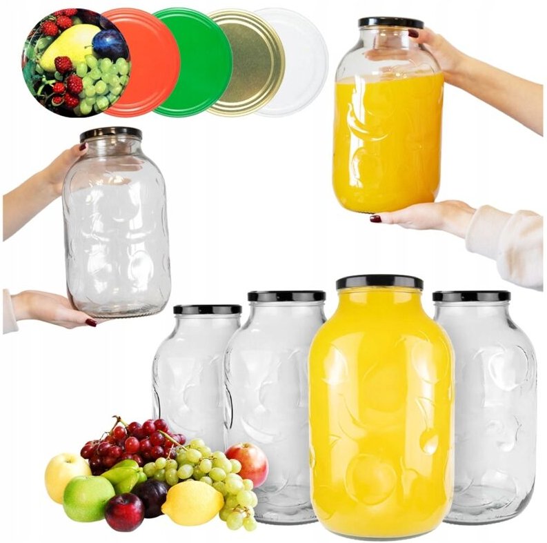 6x Glasbehälter 5l Konservierungsliköre