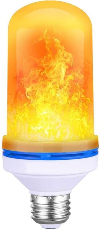 Flammenbirne E27 5W LED-Glühbirne mit Flammeneffekt, 4 Beleuchtungsflammenfarben, Flammenglühbirne mit Schwerkraftsensor...