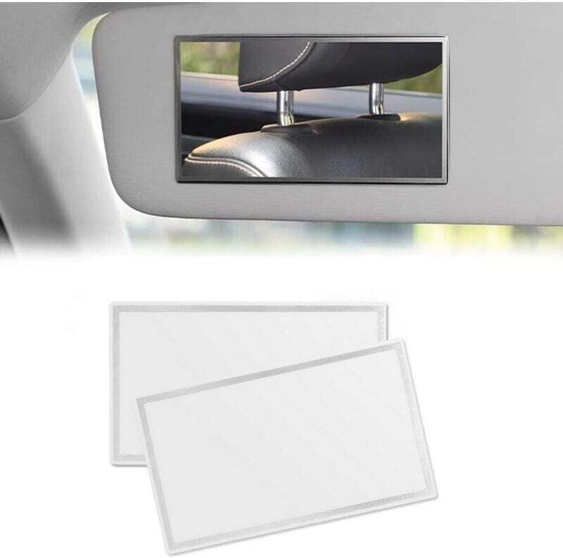 Miroirs de courtoisie pour voiture, lot de 2, avec pare-soleil, miroirs de courtoisie en acier inoxydable.