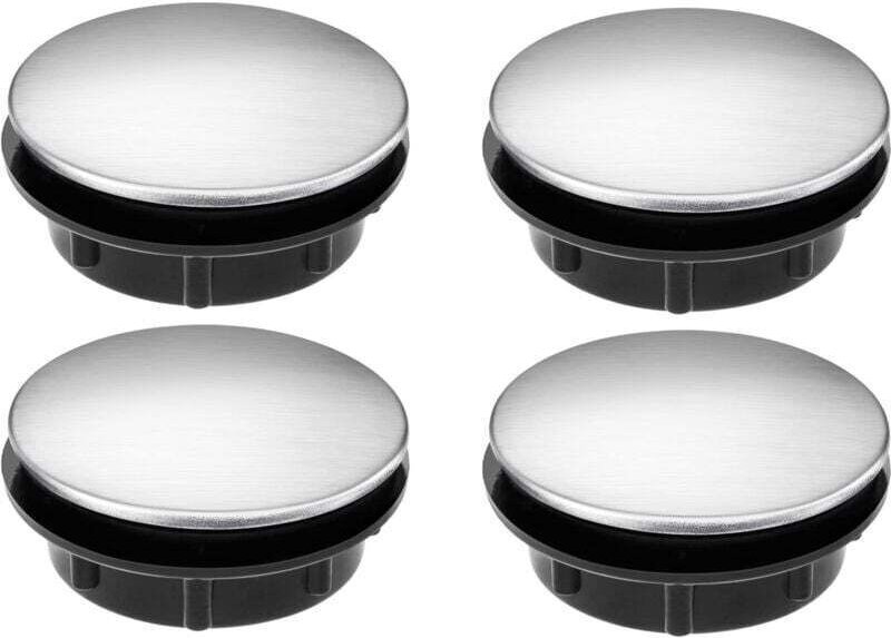 4er-Packung Abflussstopfen (1 bis 1,2 Zoll Durchmesser), Edelstahl-Abdeckkappe für Küchenarmaturen