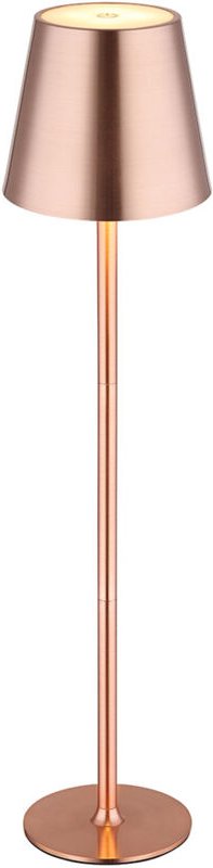 Tischleuchte Außen led Höhenverstellbar Tischlampe Touchdimmer Leseleuchte Akku Balkon, Metall Kupfer, IP44, 3W 130Lm wa...