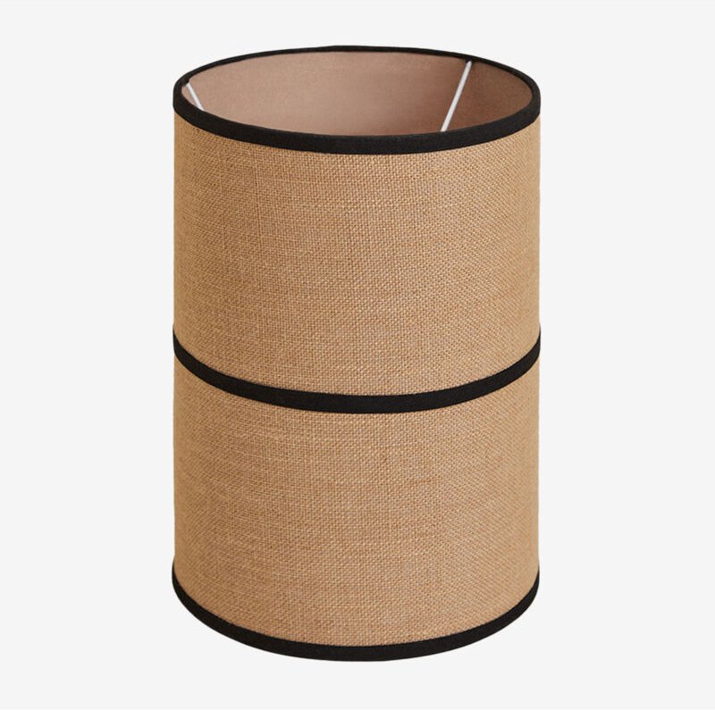 Sklum - Lampenschirm aus Jute und Baumwolle Olinda Schwarz Ø25 cm