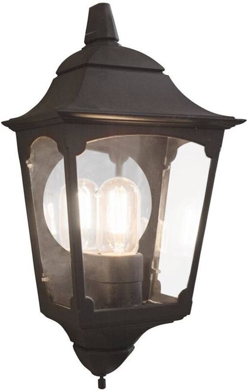 Elstead - Chapel - 1 Licht Außenwand Halblaterne Hellschwarz IP44, E27