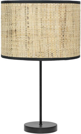 natasha hohe tischleuchte 1xe27 schwarz/kastanie 63x30x30 cm