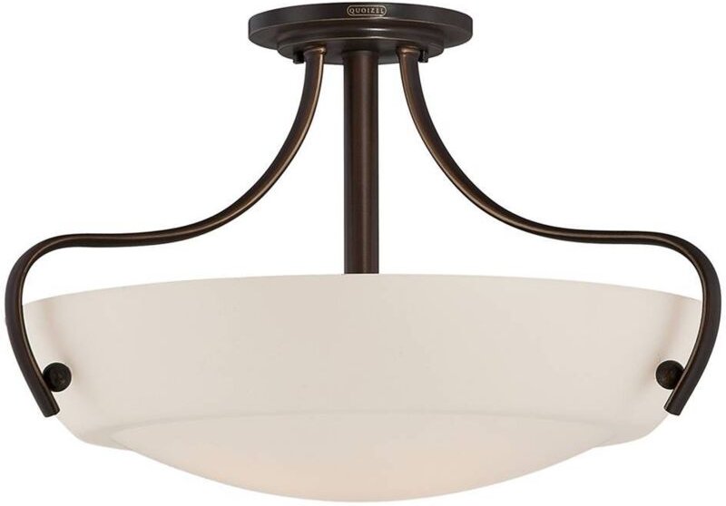 Elstead Chantilly - 3 Light Semi Flush Deckenleuchte Palladian Bronze, E27