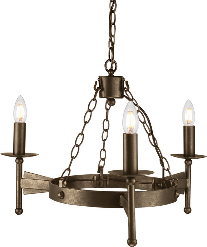 Elstead - Cromwell - Kronleuchter 3 Light Old Bronze Finish, E14