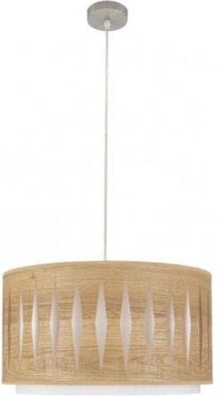 Senko - Pendelleuchte alexandra 1xe27 nickel/helles holz regx40x40 cm