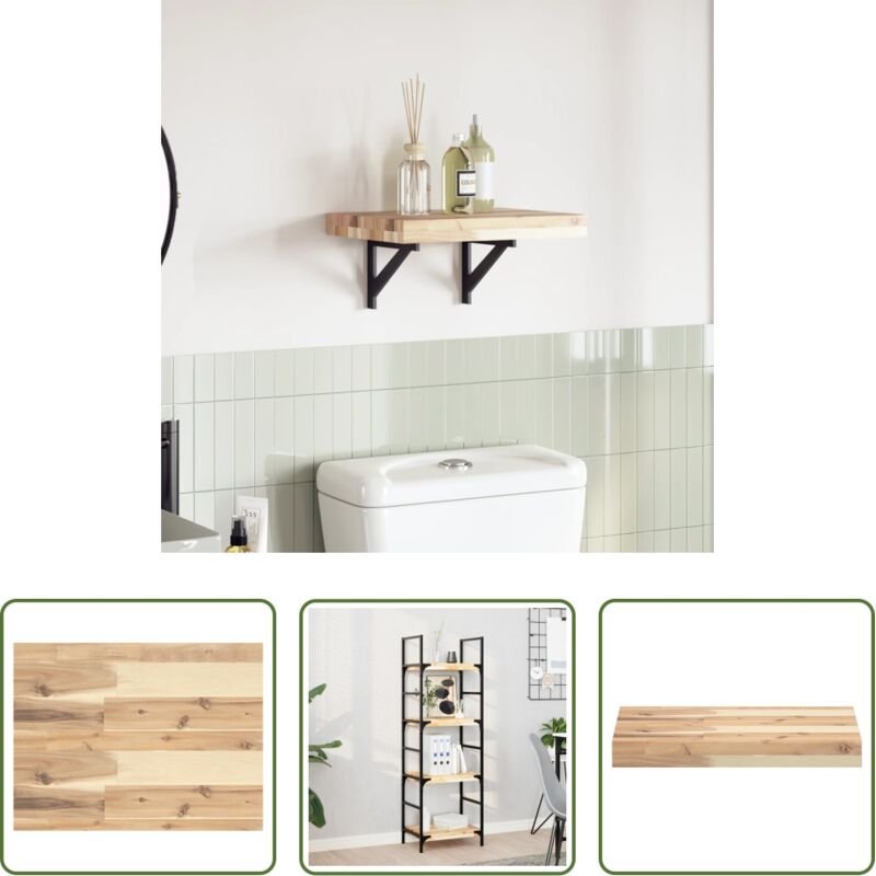 Akazienholz - Tischplatte 60x30x4 cm Rechteckig Massivholz Akazie