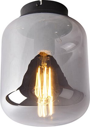 Design Deckenleuchte schwarz mit Rauchglas - Bliss
