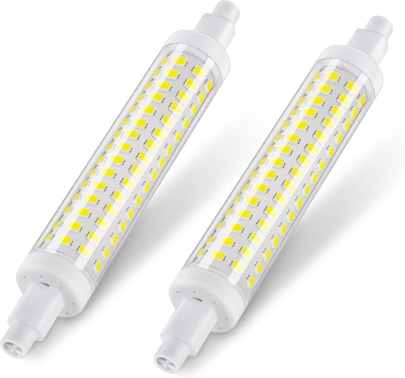 Ersandy - R7s LED-Lampe 118 mm, nicht dimmbar, Kaltweiß 6000 k, 9 w entspricht 125 w Halogenlampen, 1300 lm, R7s LED-Soc...