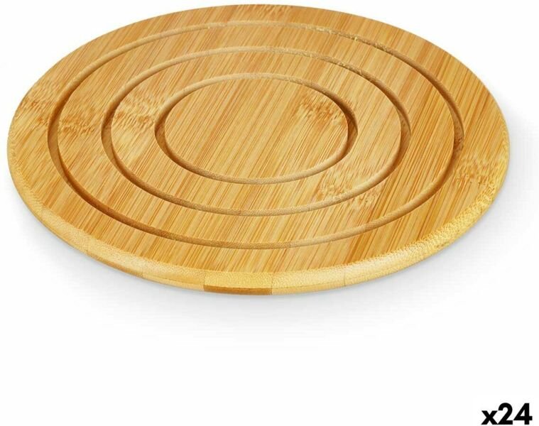 Untersetzer Kinvara natürlich Bambus rund 19 x 1 x 19 cm (24 Stück)