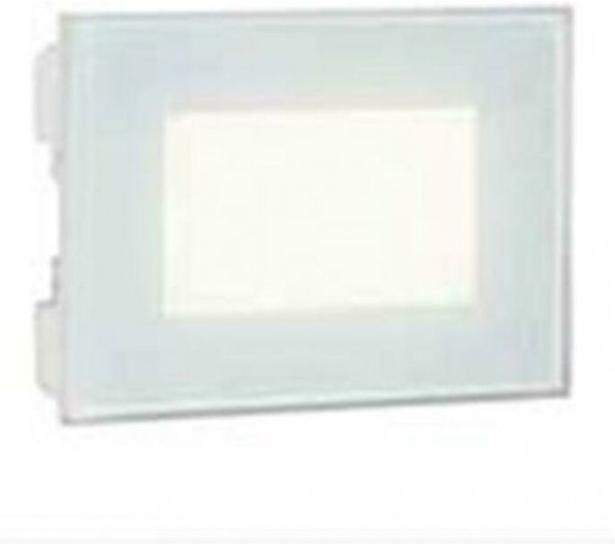 Super eingelassene wand led 3w warmes licht 4000k fÜr außen ip65 in aluminiumweiß 99193/02