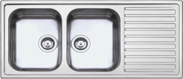 SAXT333A Spüle 2 Becken 116x50 cm rechts