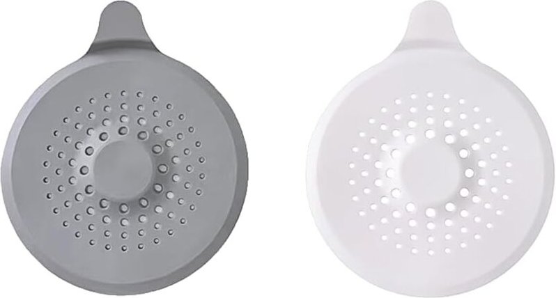 Csparkv - 2 Stück Silikon-Haarfilter, Waschbecken-Abflussschutz mit Saugnapf, Badewannen-Abfluss-Abdeckfilter, für Dusch...