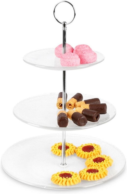 3-stöckige Glasplatte 33 cm