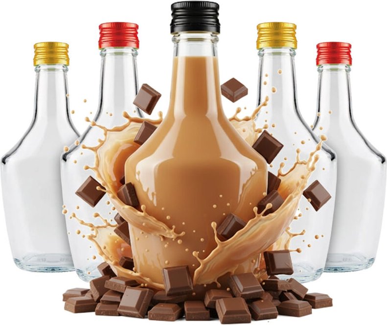 50 Glasflaschen à 250 ml für Wodka, Moonshine – ideal als Hochzeitsgeschenk – für Liebhaber und Kenner