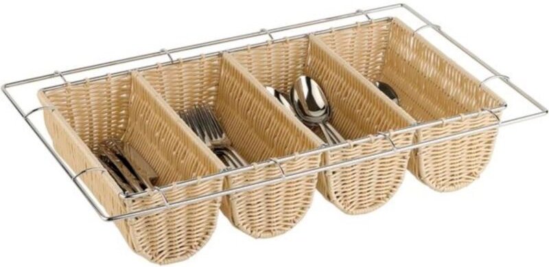 APS Besteckbehälter, GN 1/1, beige, Höhe: 100 mm, Länge: 530 mm, Breite: 325 mm